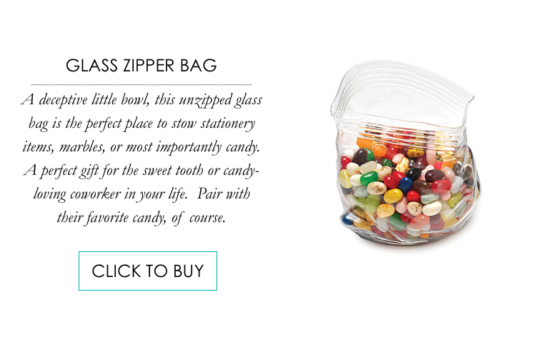 glass zipper bag