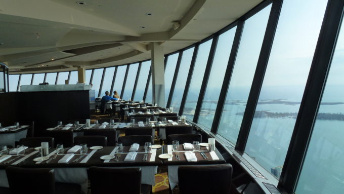 We headed up (literally) to 360 , the restaurant at the CN Tower . The ...